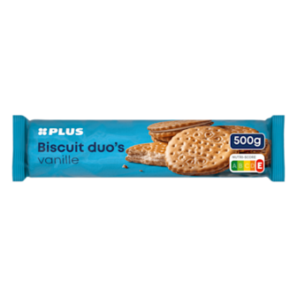 PLUS Biscuit duo's vanille