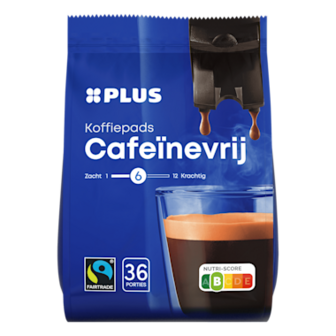 PLUS Koffiepads decafe Fairtrade