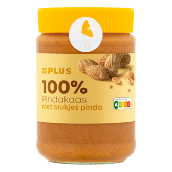 Pindakaas 100% met stukjes pinda